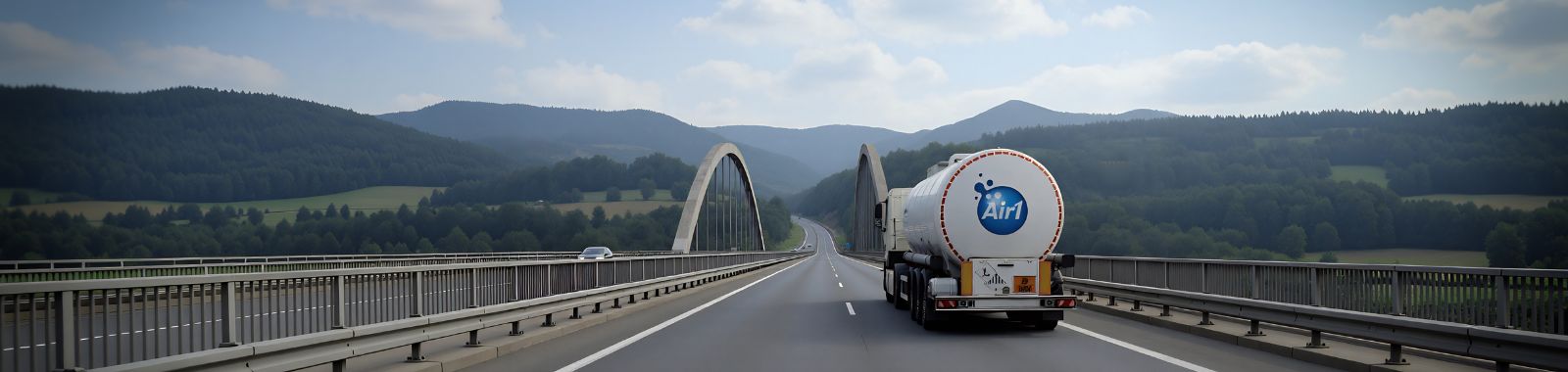 Adblue truck on a motorway